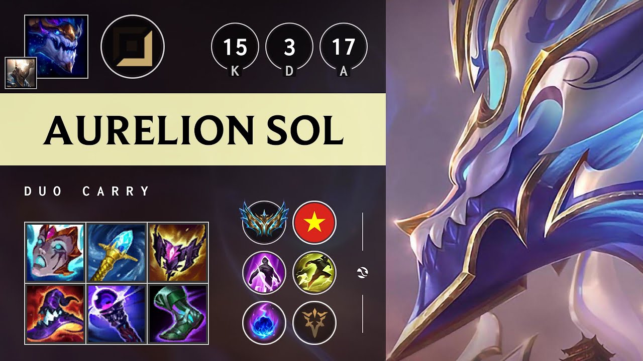 Aurelion Sol Carry vs Lucian - VN Challenger Patch 25.16