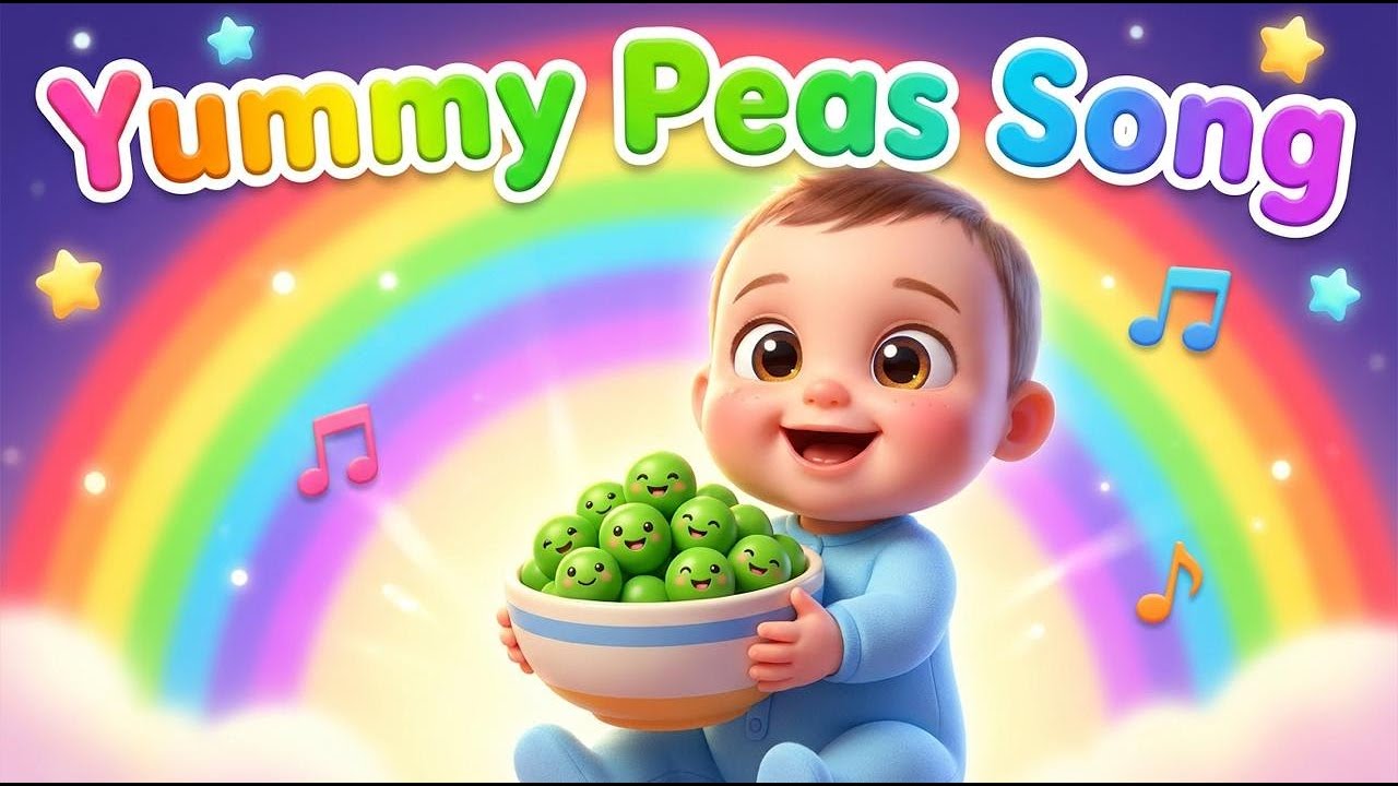 Yummy Little Peas Song 🫛 | Healthy Eating Song for Kids | Nursery Rhymes
