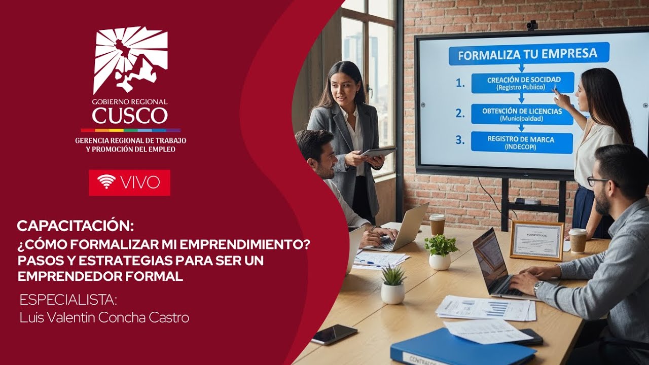 CAPACITACIÓN VIRTUAL: ¿CÓMO FORMALIZAR MI EMPRENDIMIENTO?