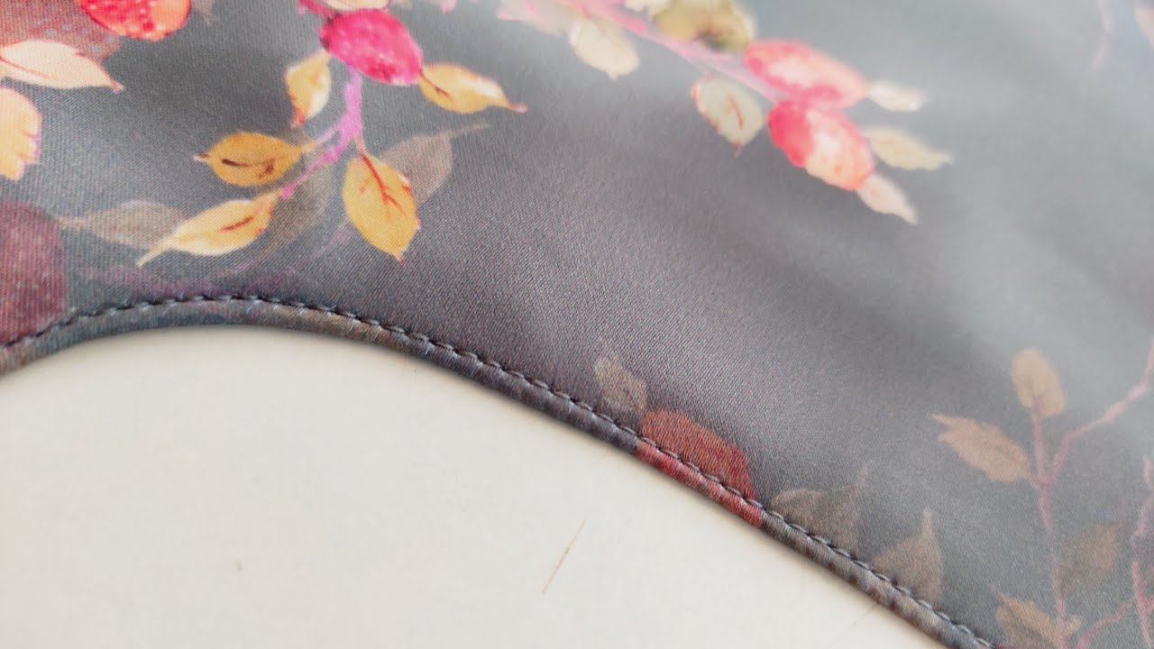 Easy Way To Sewing Neckline Perfectly In Silk And Slippery Fabrics