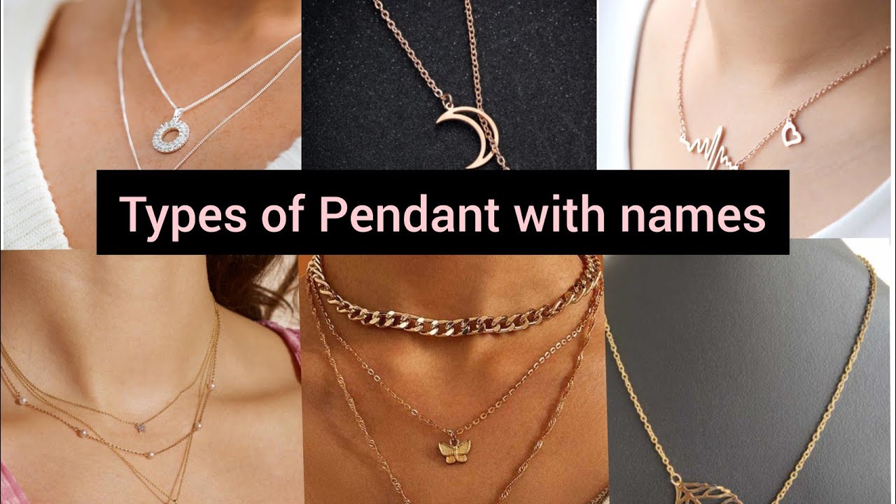 Types of Pendant with names/ Latest pendant design for girls Gold pendant design with names