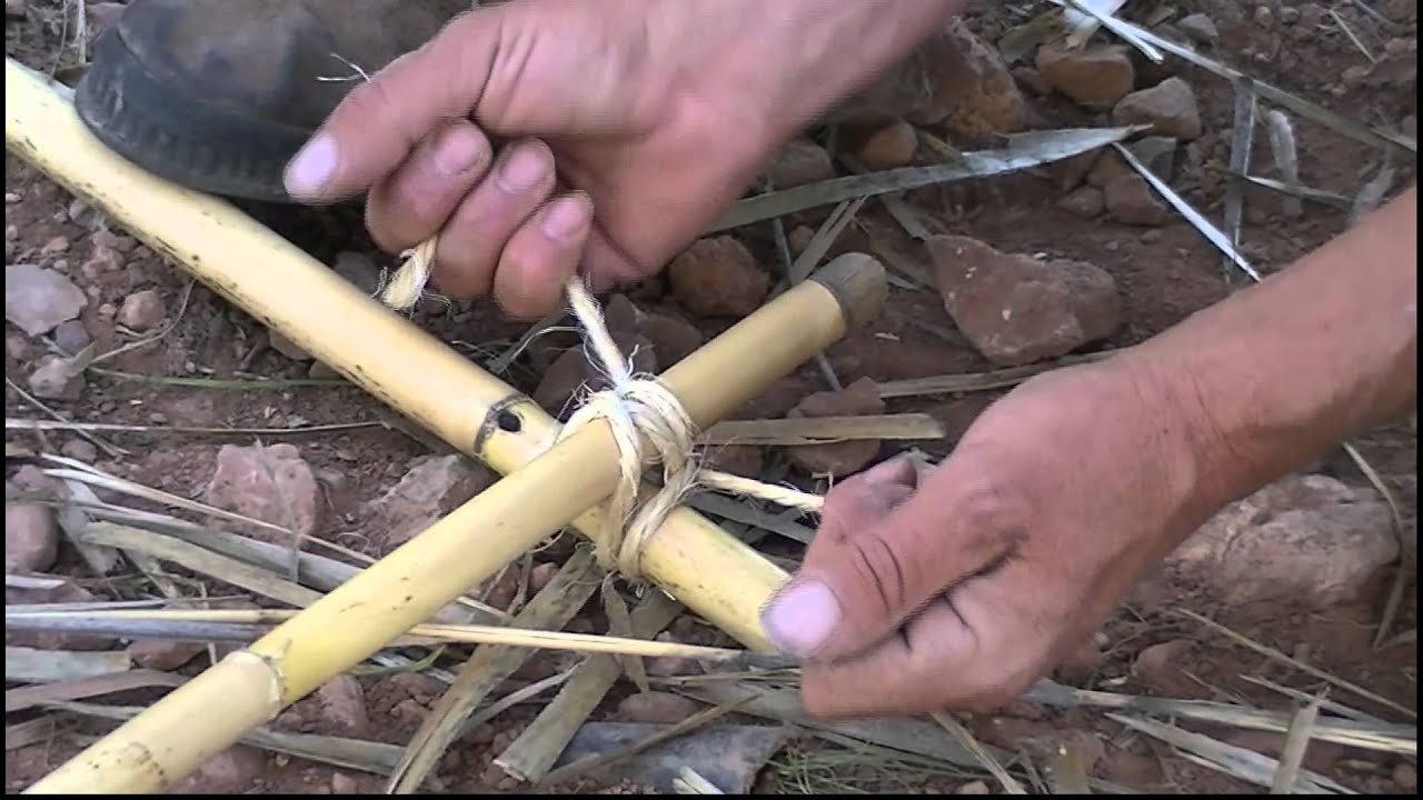 Cómo hacer un nudo para la elaboración de un zarzillo de caña