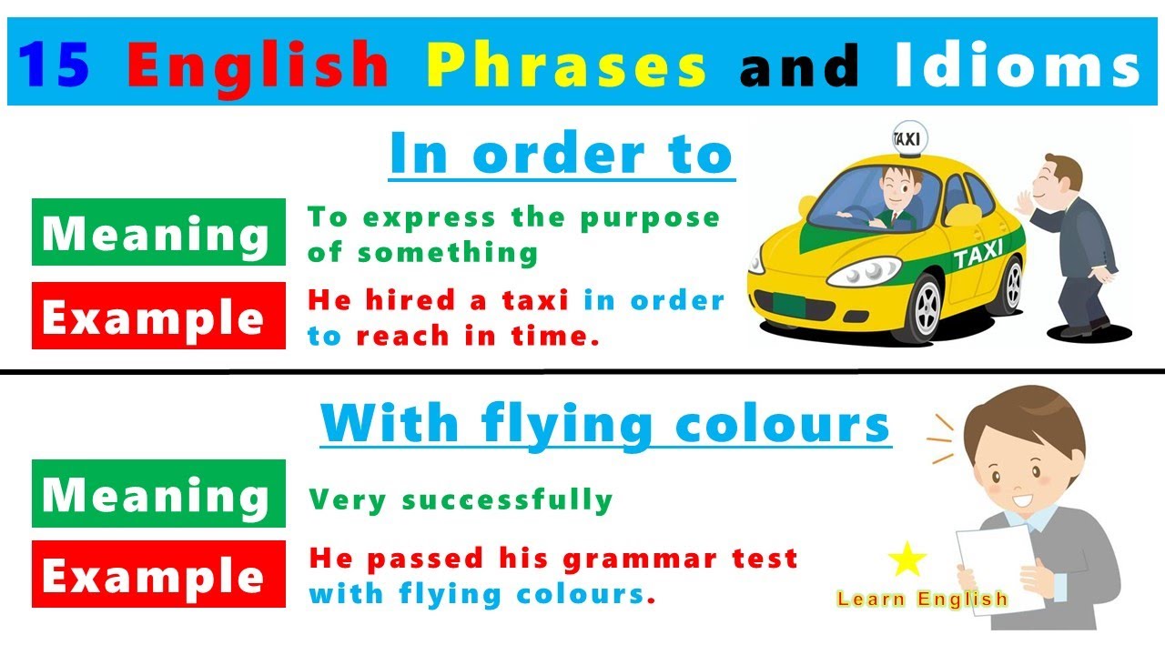 15 English Idioms and Phrases with Meanings and Examples