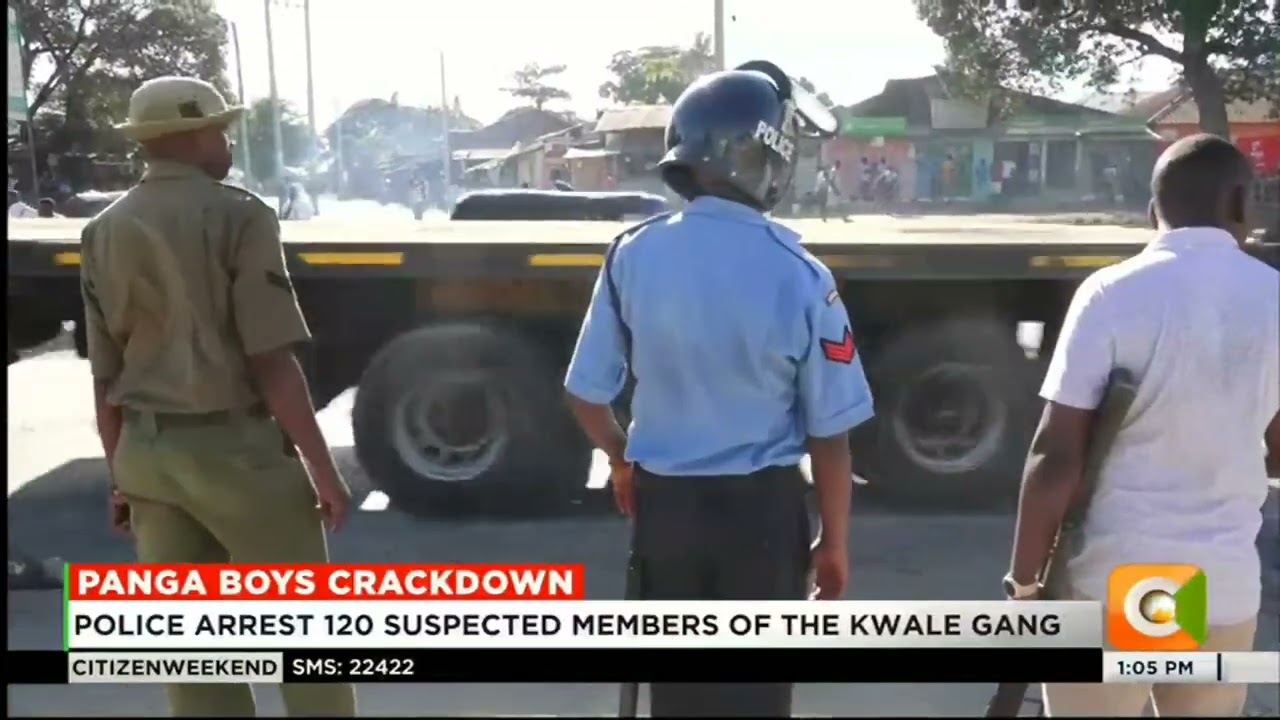 Police arrest 120 suspected members of the Kwale gang