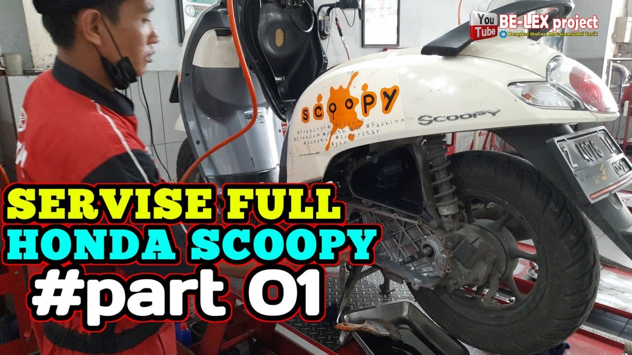 SERVISE FULL HONDA SCOOPY DI BENGKEL RESMI YAMAHA part 1