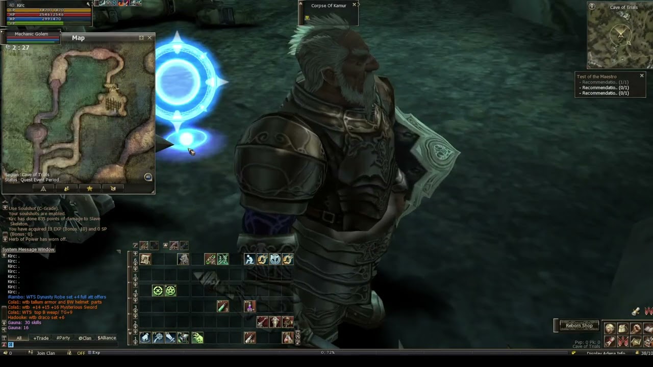 Test Of The Maestro (Class Change) Lineage 2 Reborn x1 Origin
