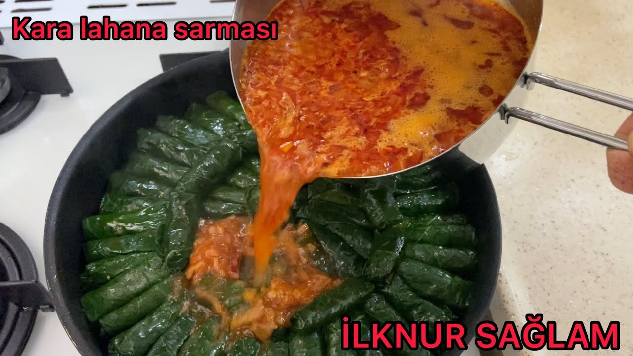 Kara Lahana Sarması/Tokat Usulü Kara Lahana Sarması Nasıl Yapılır/Sosu Ve İç Harcı İle Muhteşem💯