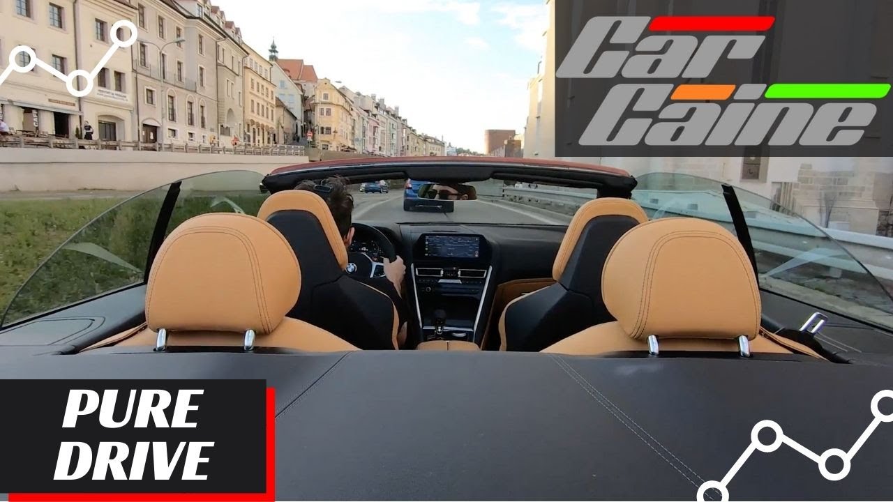 BMW M8 Cabrio Summer City Drive (Pure exhaust sound) - CarCaine