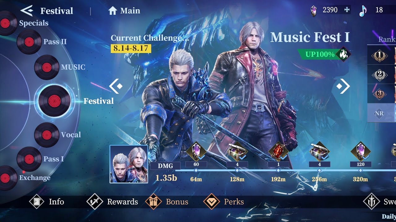 MUSIC EVENTS GAMEPLAY - DEVIL MAY CRY : PEAK OF COMBAT