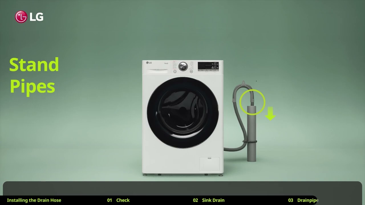 LG Front Load Washer - Drain Hose Installation