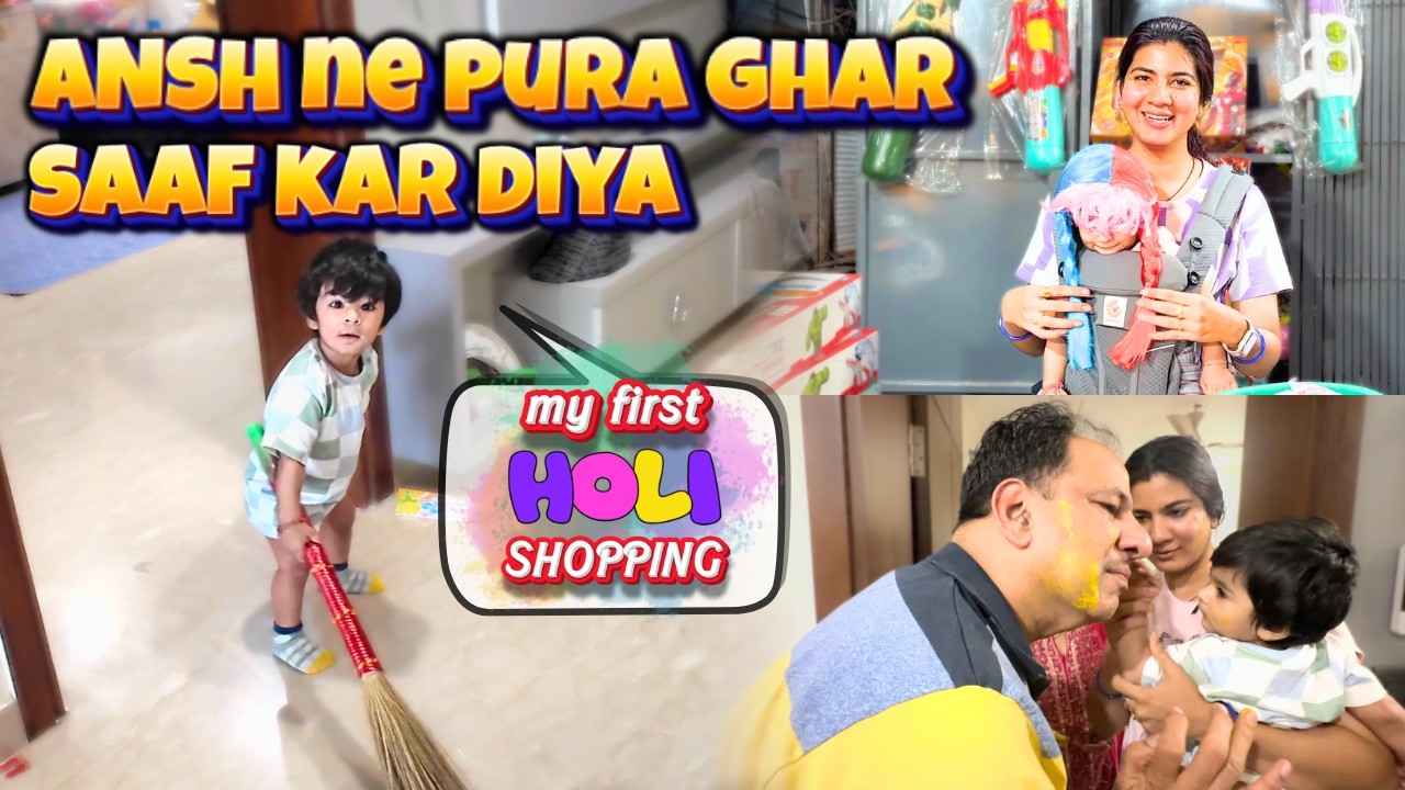 Ansh ne ye kya kar diya pure ghar mai 😱|| Nanu aur Naani ke sath celebrate ki Holi || Tanya and Veer