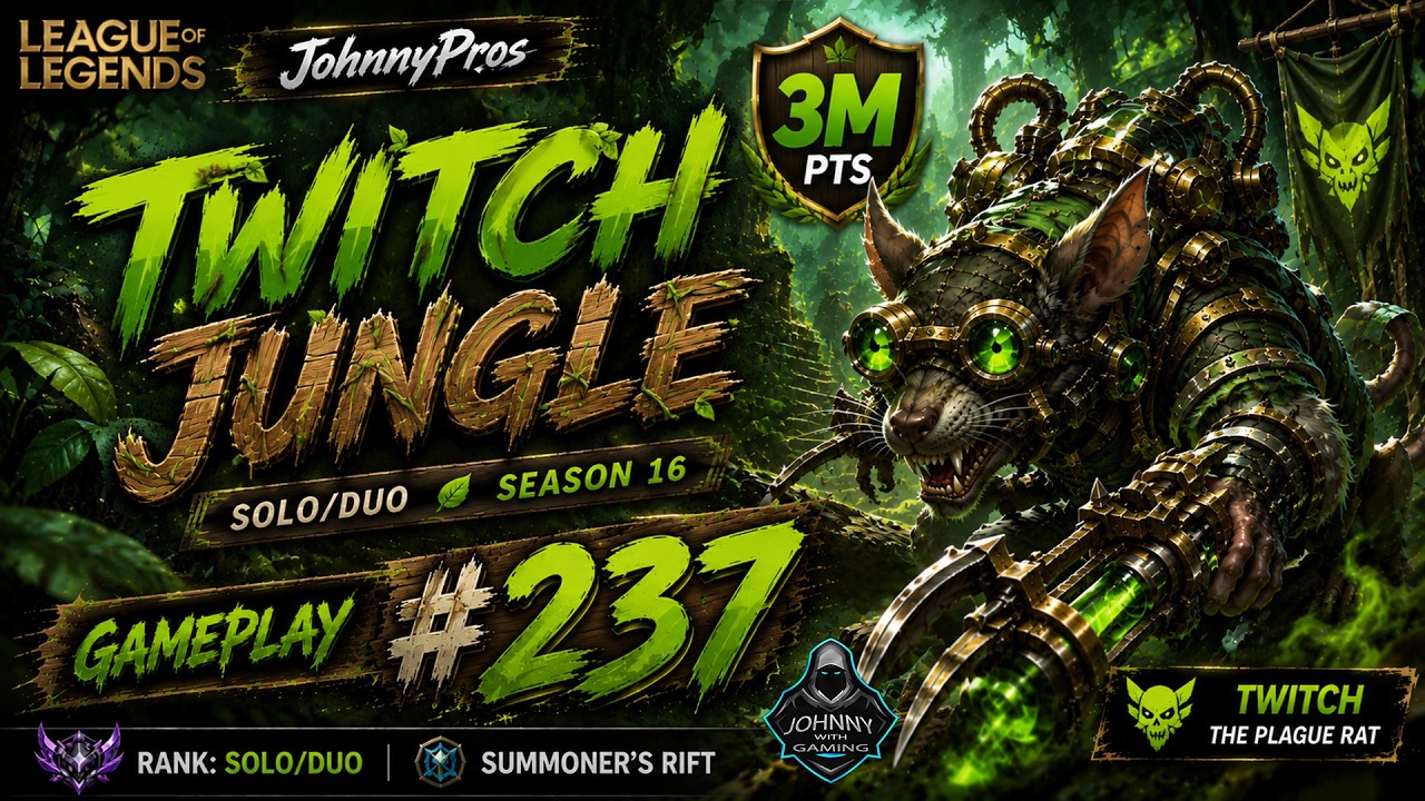 LOL The Plague Rat Twitch Jungle AD 3 Million Mastery Points | Season 16 | Gameplay 237 (2026)