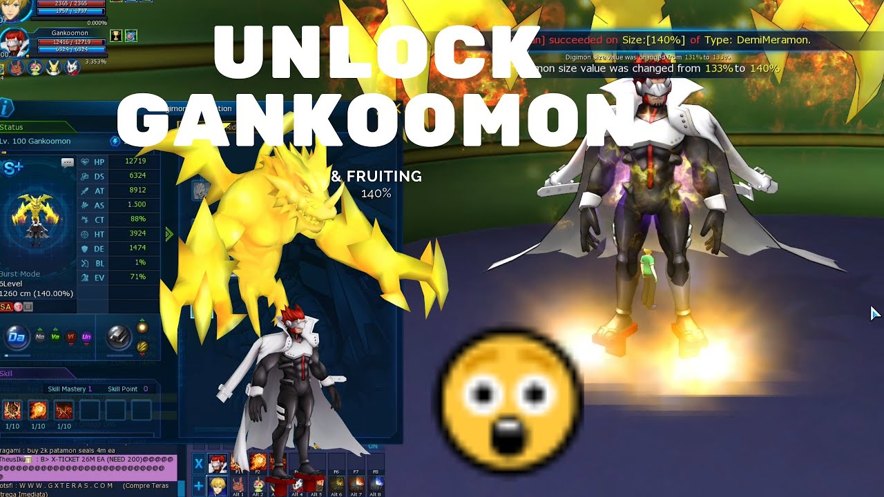Digimon Masters: Unlocking (Liberando) Gankoomon & Fruiting - 140% 😲
