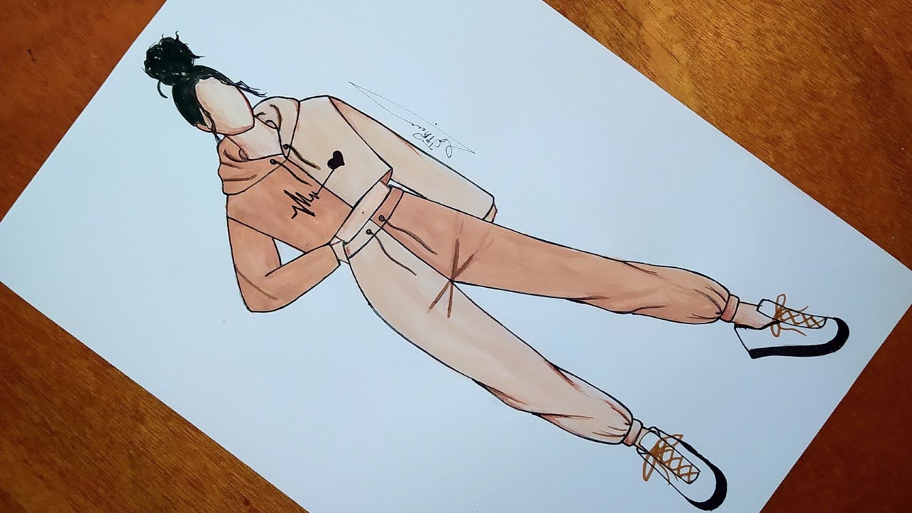 تعلم رسم أزياء رياضية خطوة بخطوة 5 / comment dessiner vêtements de sport