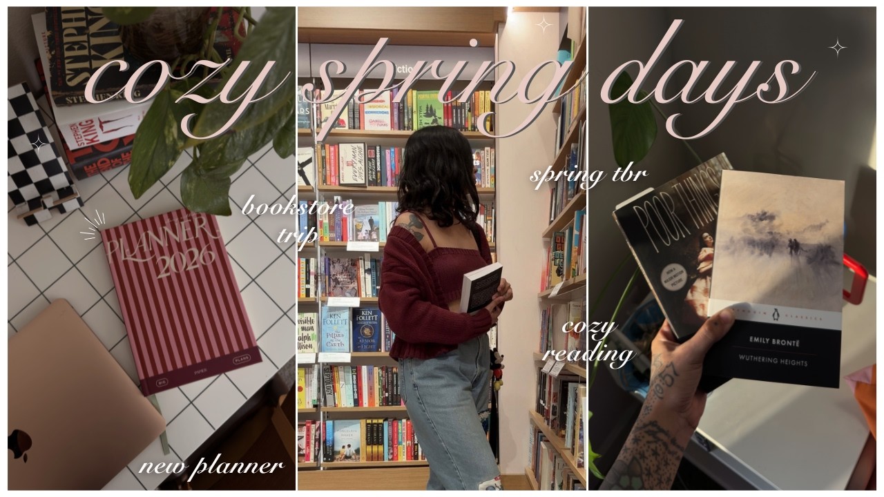 Уютные весенние дни 📖🌷🦋 поход в книжный магазин, список книг для чтения на весну, видеоблог о чте...