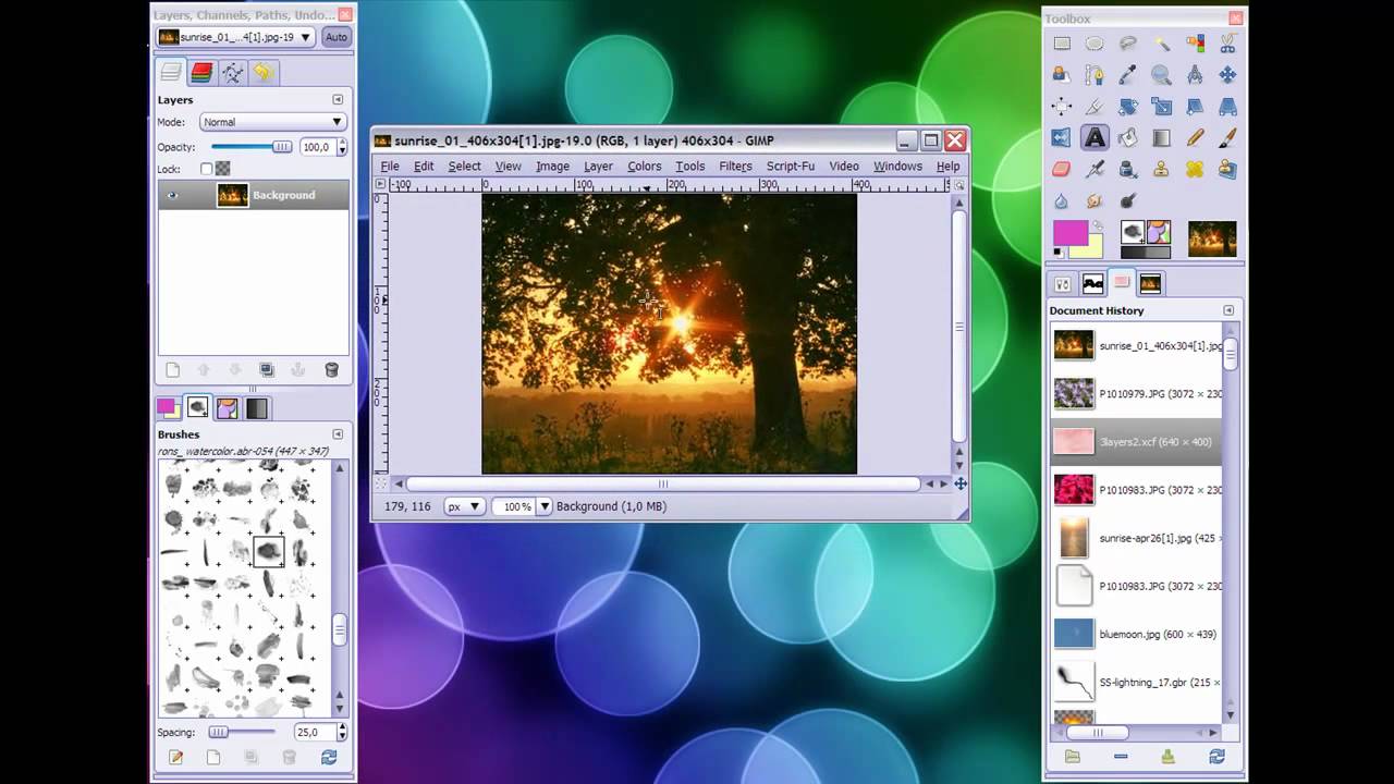 Hidden drag and drop features in GIMP