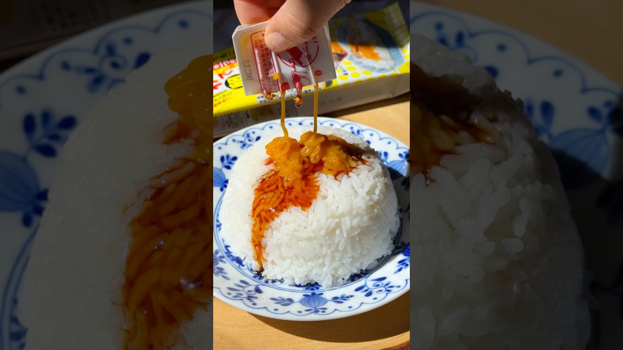 POV: You find the viral Japanese egg yolk + soy sauce packet 🇯🇵 #japanesefood #viralfood #japan
