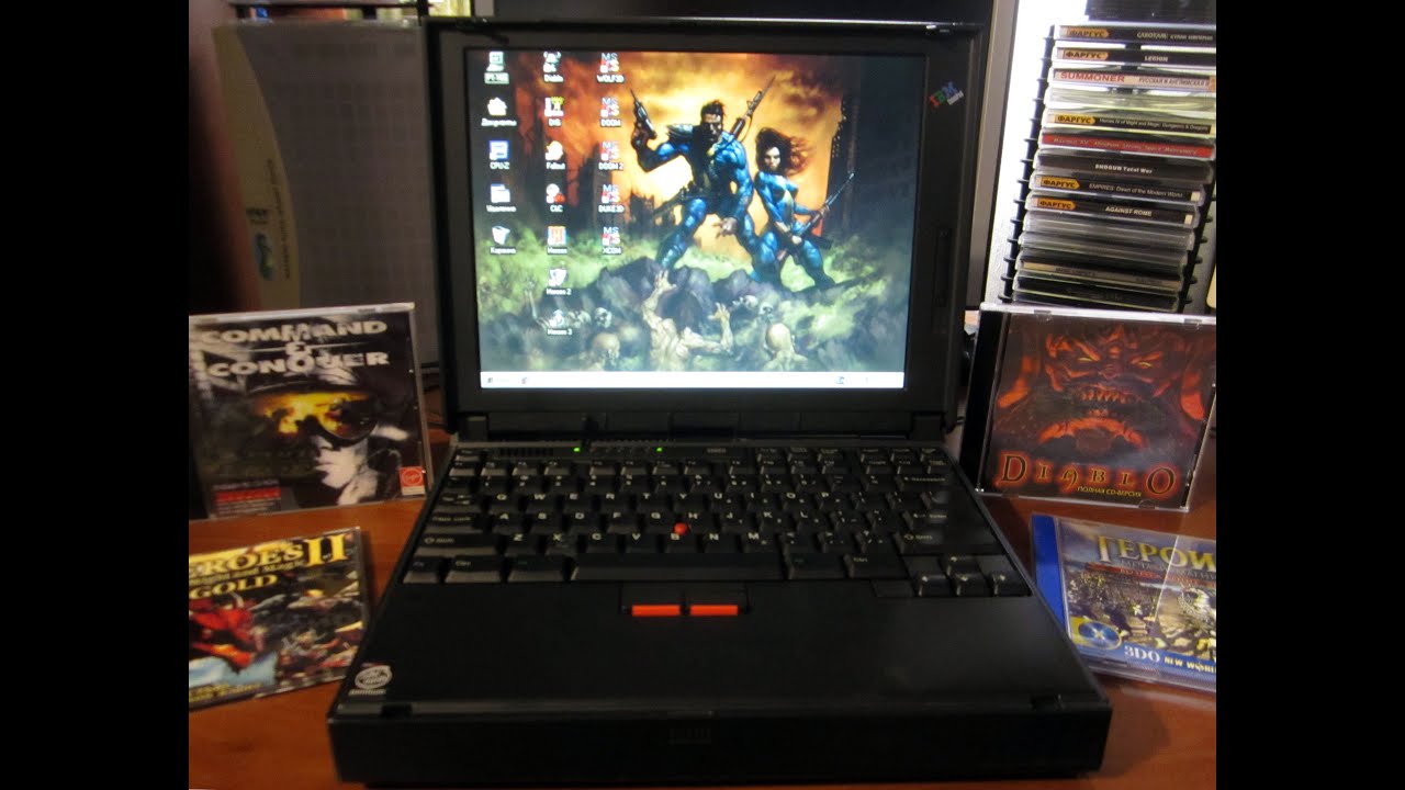 P1 166 MHz IBM ThinkPad 380ED Ноутбук для DOS\Win игр
