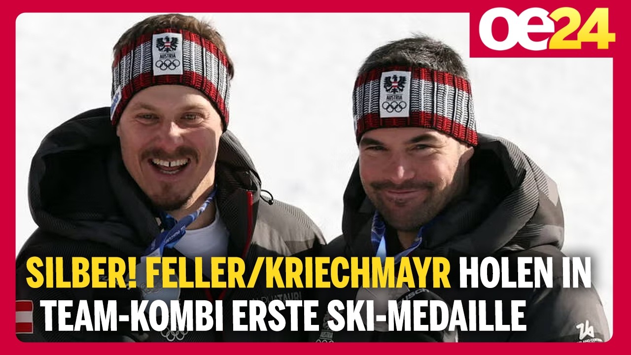 SILBER! Feller/Kriechmayr holen in Team-Kombi erste Ski-Medaille