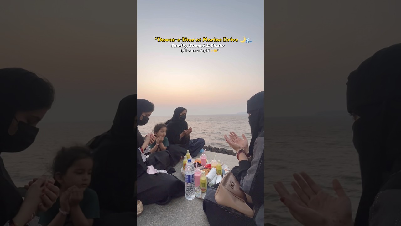 Dawat-e-Iftar at Marine Drive 🌙 | Sunset Iftar with Family | Mumbai Ramzan Vibes 2026