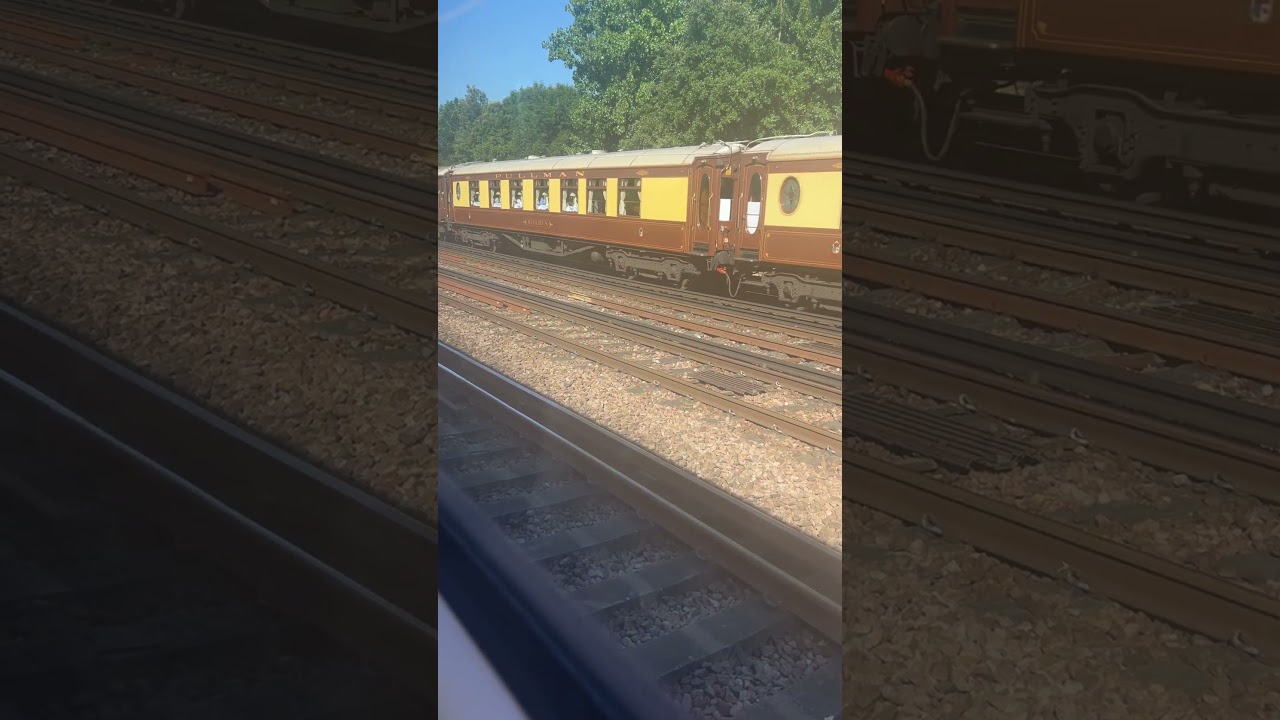 British Pullman train spotted near Clapham Junction station on the sunny morning of 11/06/2025