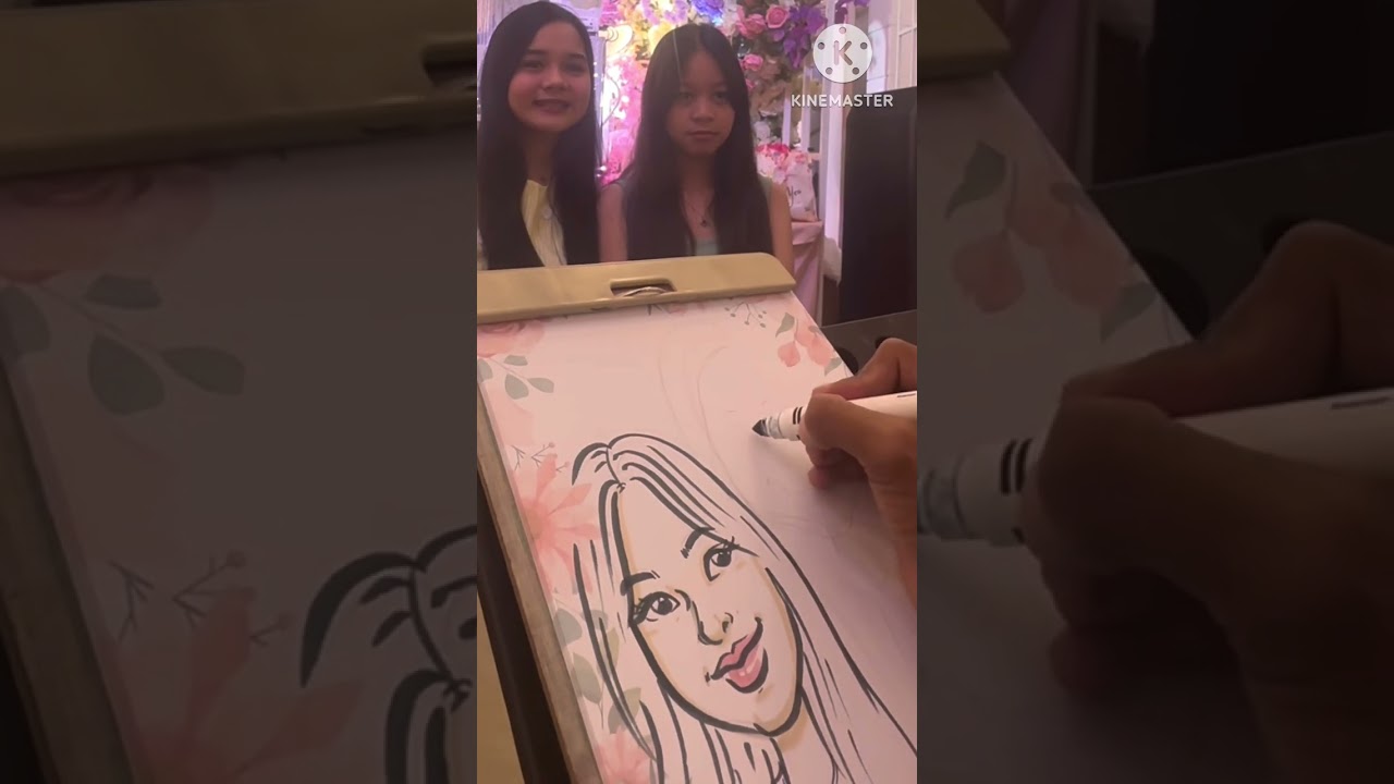 Watch their smile turns to life, live caricature drawing 😱🎨