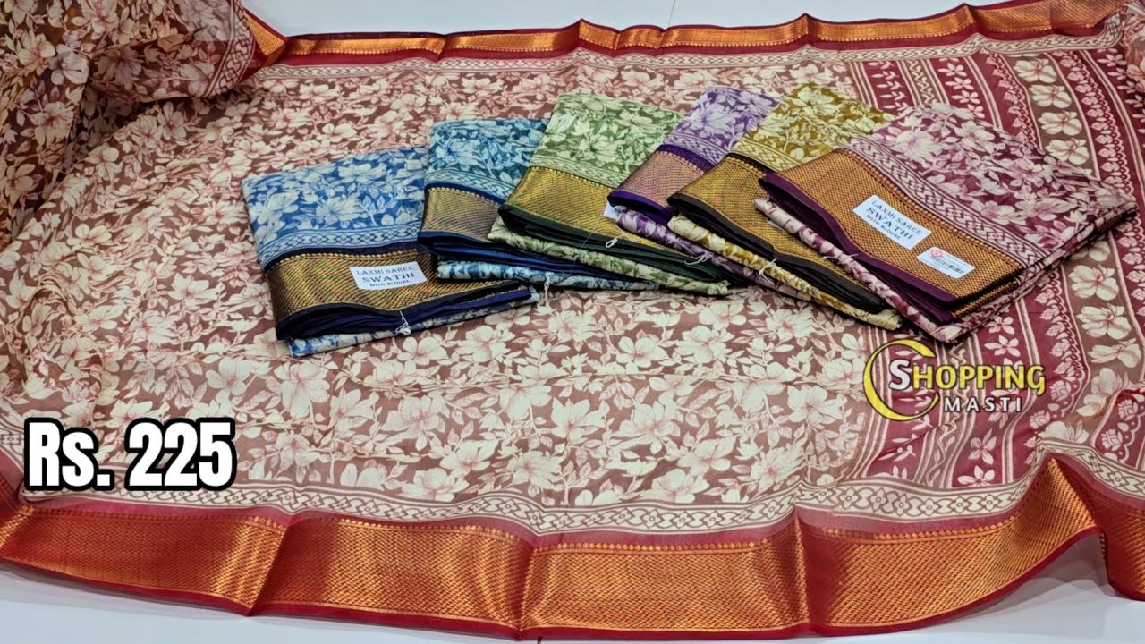Madina wholesale|| Low range latest sarees collection No extra gst 