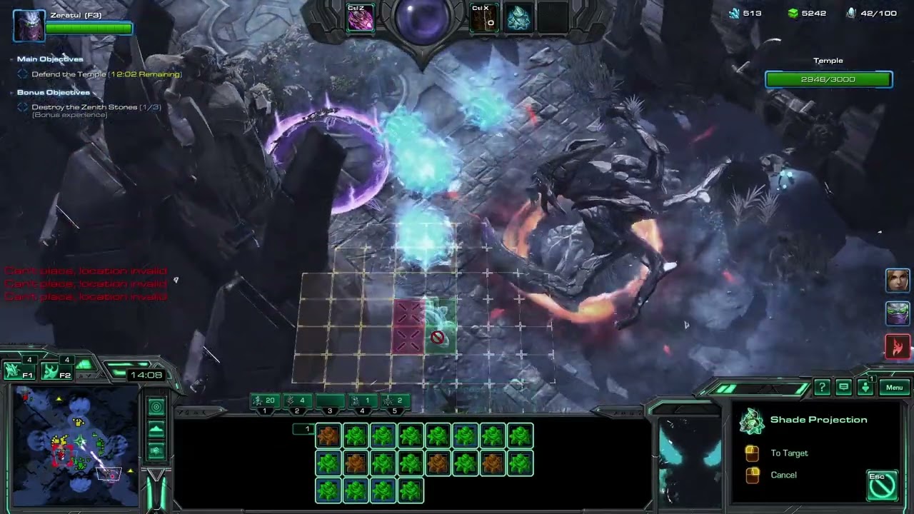 Starcraft 2 Zeratul Temple of the Past - Canon Projection