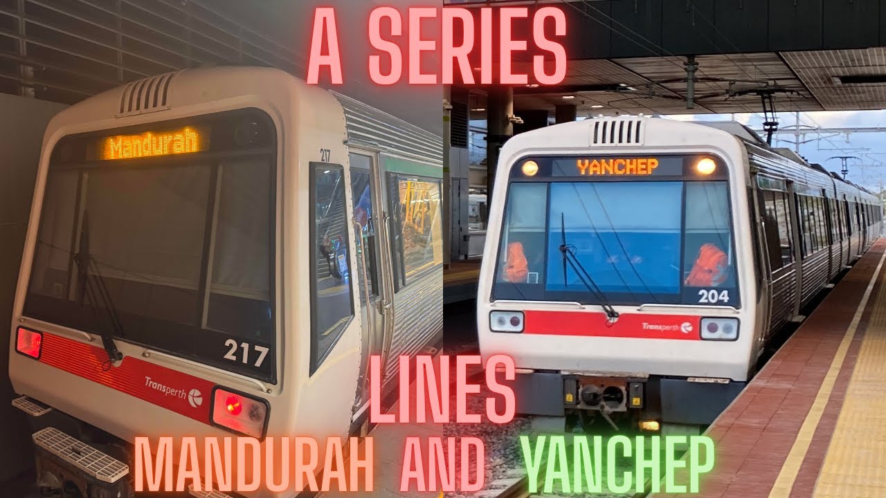 A-Series Trains Along the Yanchep and Mandurah Lines: Transperth Trains