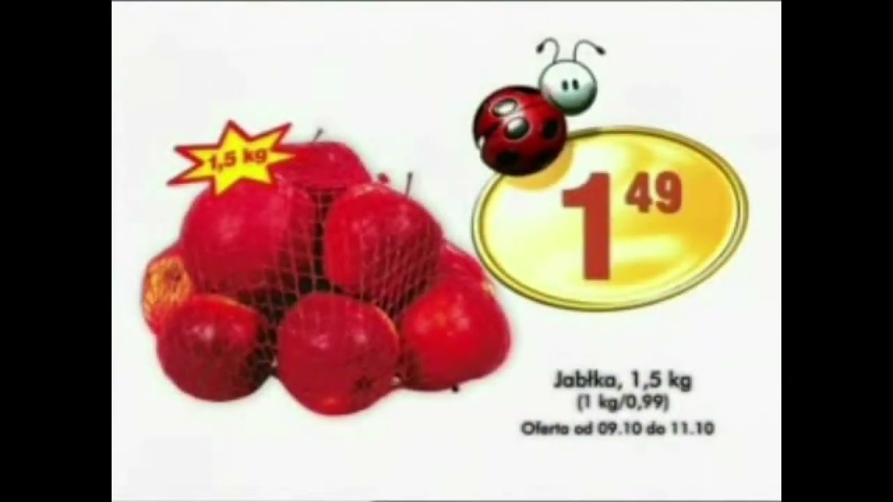 reklama biedronka pierogi leniwe sierpień 2007