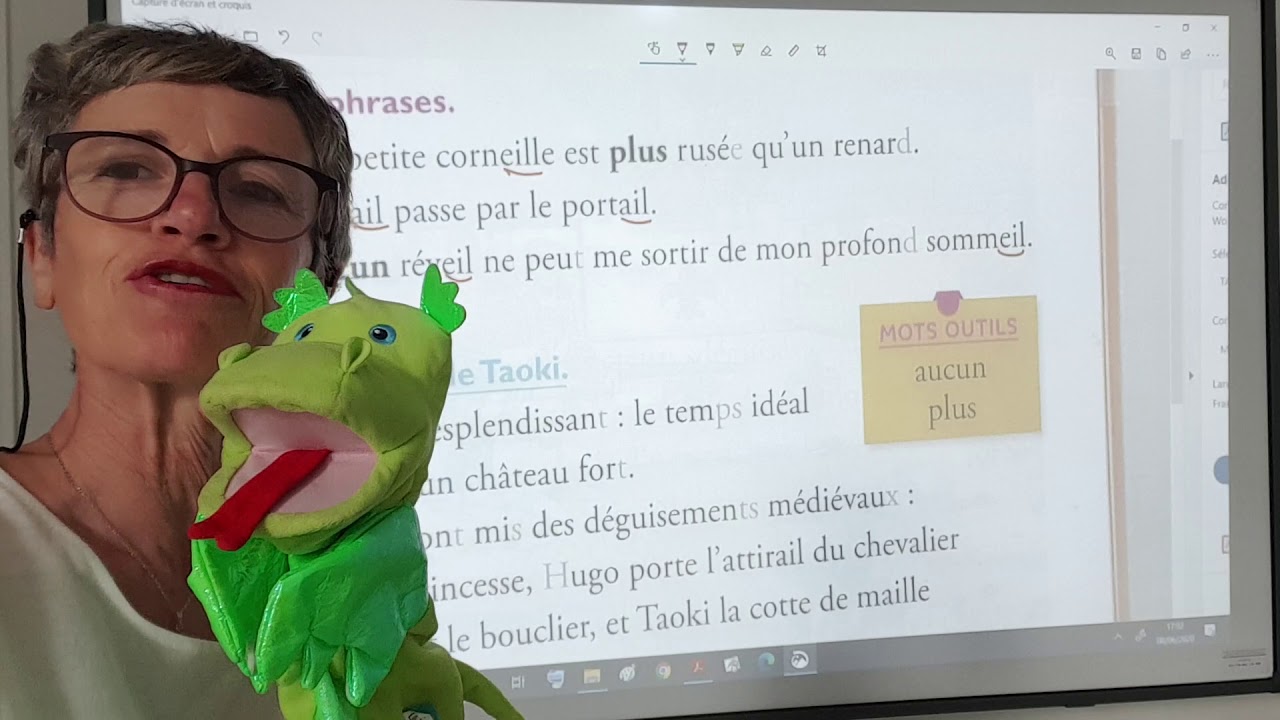 Lecture cp Taoki histoire ail, aille, eil eille,  visite du château fort et dictée
