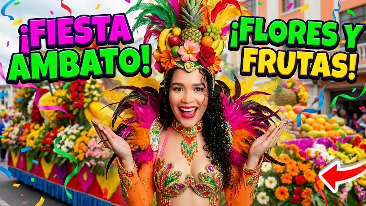 😲 Pens&eacute; que ERA Carnaval pero en Ambato(Ecuador) 🇪🇨 se celebra la FIESTA de las Frutas y las Flores🍓