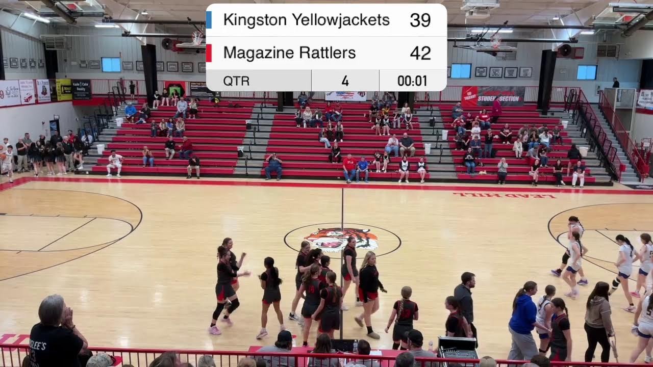 1-A Region 1  Tournament: Girls Varsity Kingston Yellowjackets v Magazine Rattlers