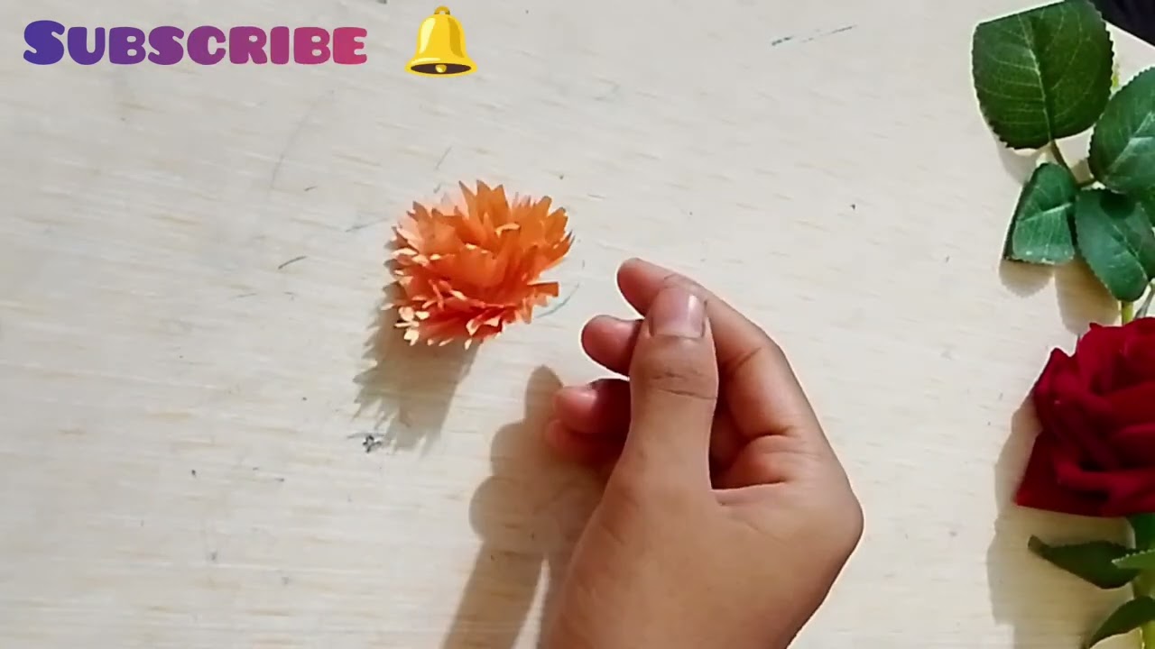 How to make flawer with paper in easy way  #for home decoration ideas #youtube long video #Art1012