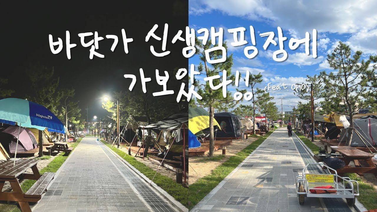 🇰🇷강원고성 신생캠핑장 | 바닷가캠핑장 | 오호캠핑장 | 우중캠핑 | 가족과함께 | Beach camping site in korea