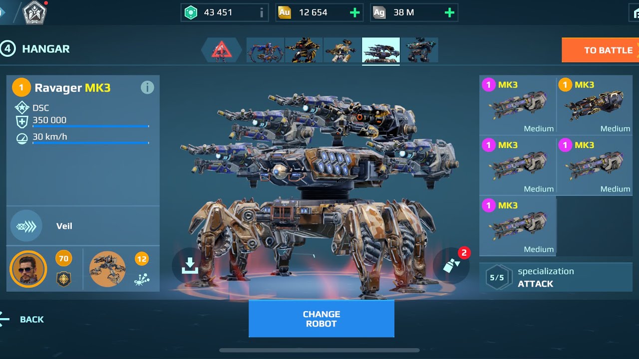 One Shot one Kill Shock-train War Robots Gameplay
