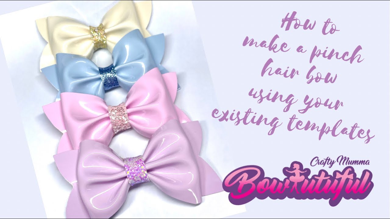 How to make a pinch bow using your existing templates.. hair bow tutorial.. Diy hair bows.. Laço.