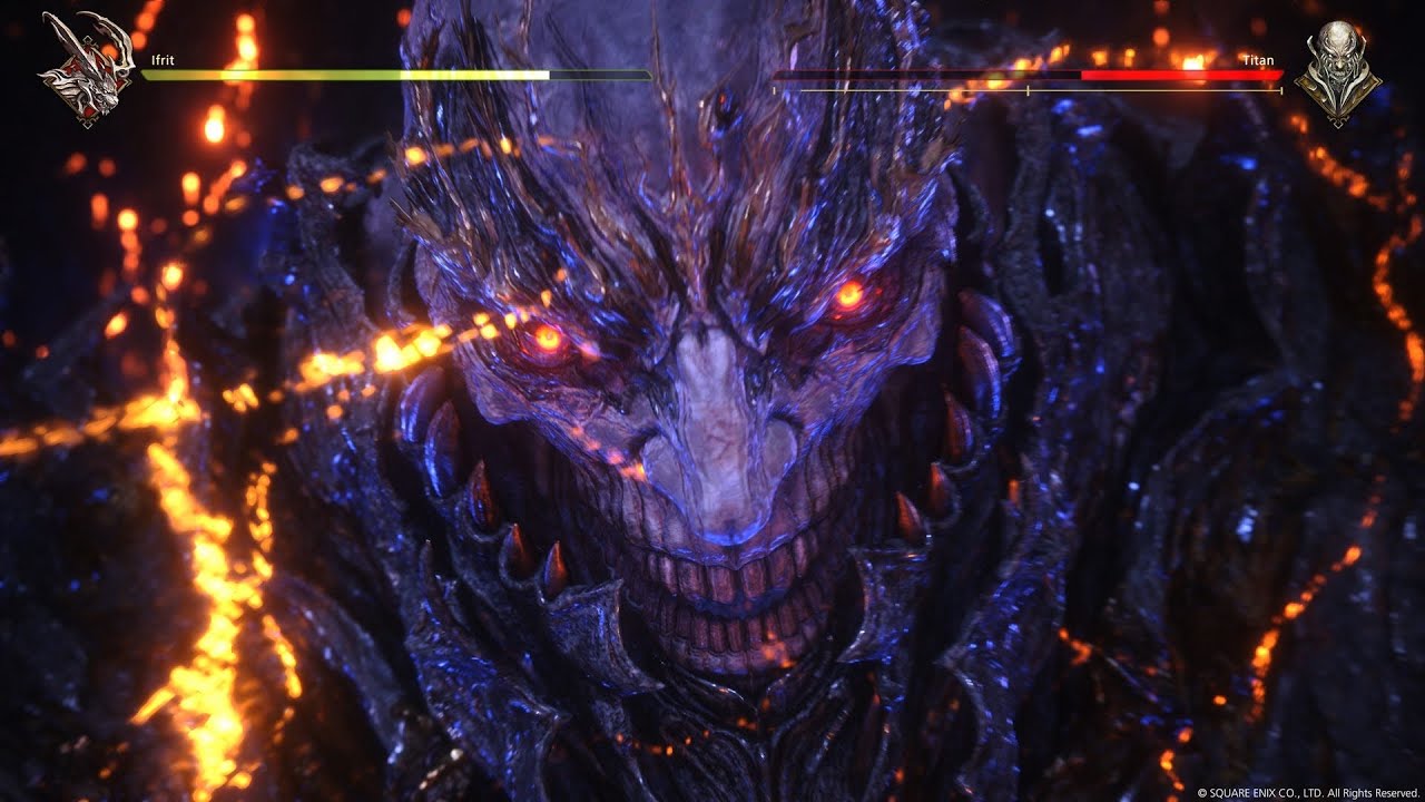 Final Fantasy XVI: Ifrit vs Titan (Lost) Full Eikon Boss Fight (With Cutscenes)