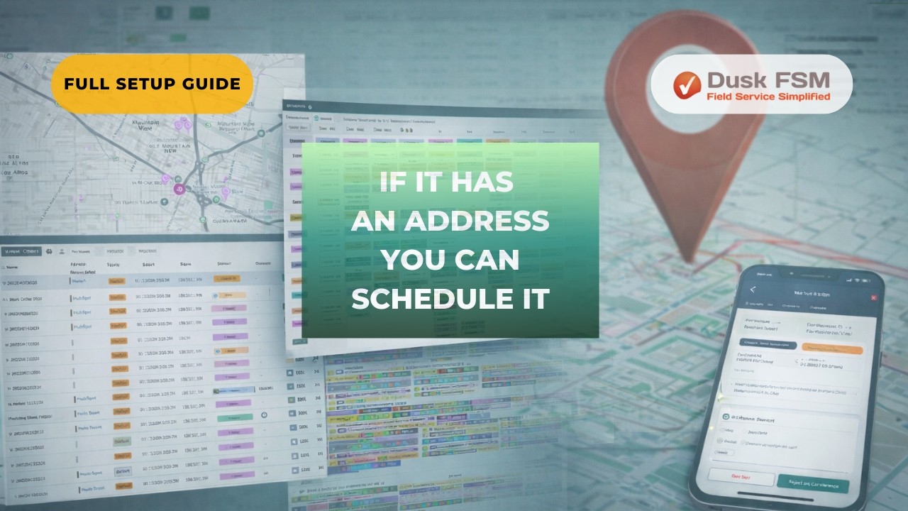 Work Operations Setup in Dusk FSM, Defining Schedulable Work by Address
