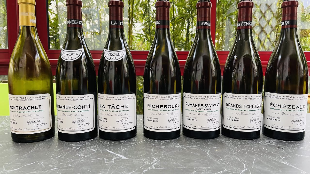Domaine de la Romanée-Conti, 6 grands crus 2014 et Montrachet 2013, le 27 novembre 2022