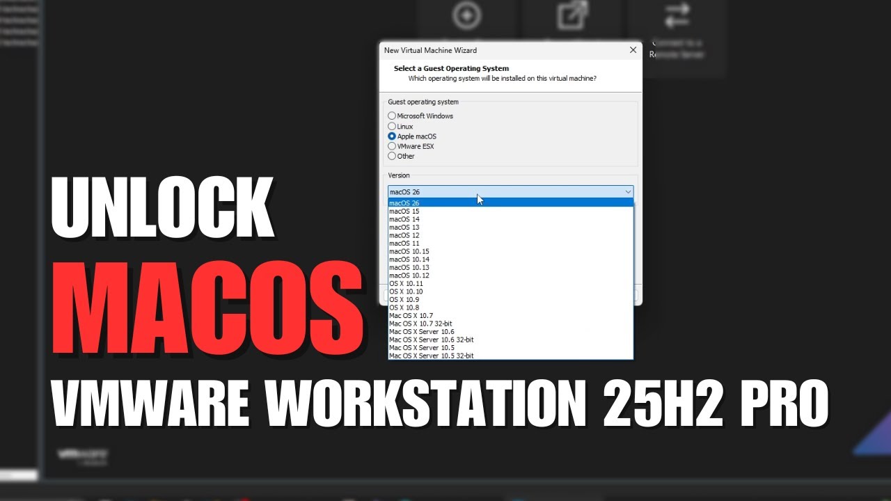 Unlock macOS on VMware Workstation 25H2 Pro | Windows PC