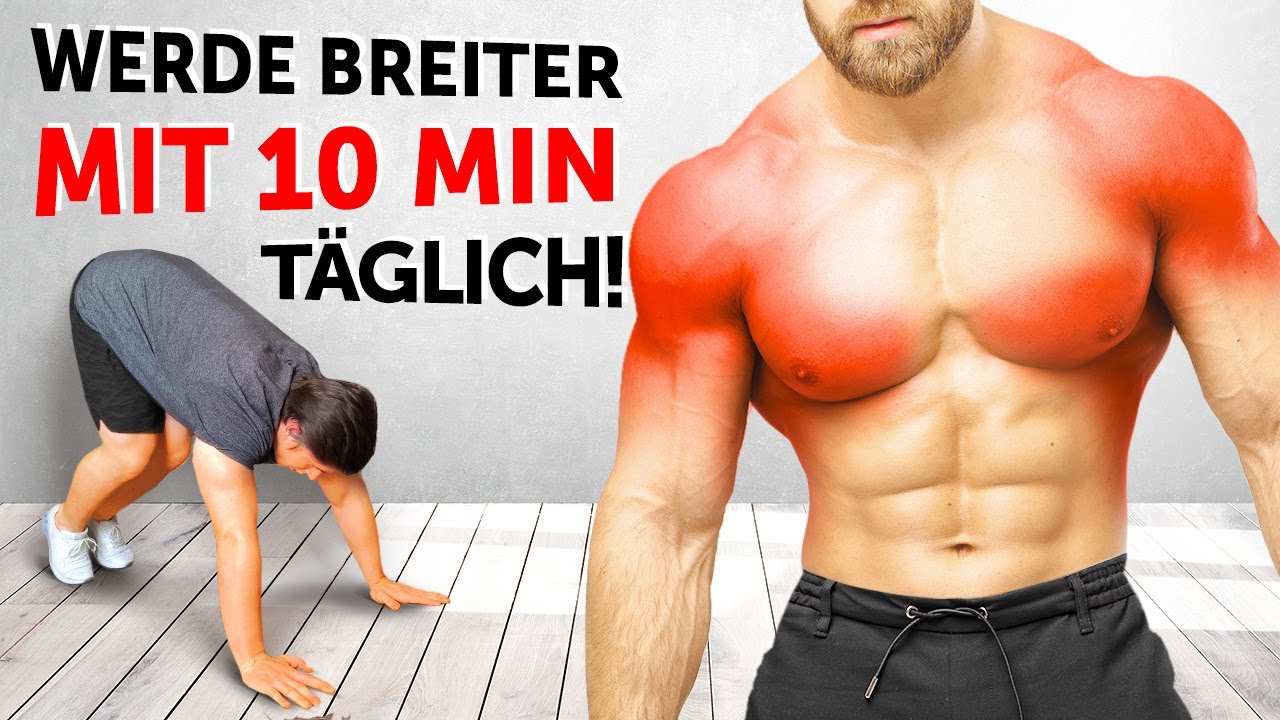 Wie du in 28 Tagen BREITER wirst | 10 Min Schulter- und Rückentraining (für Männer, einfache Übungen