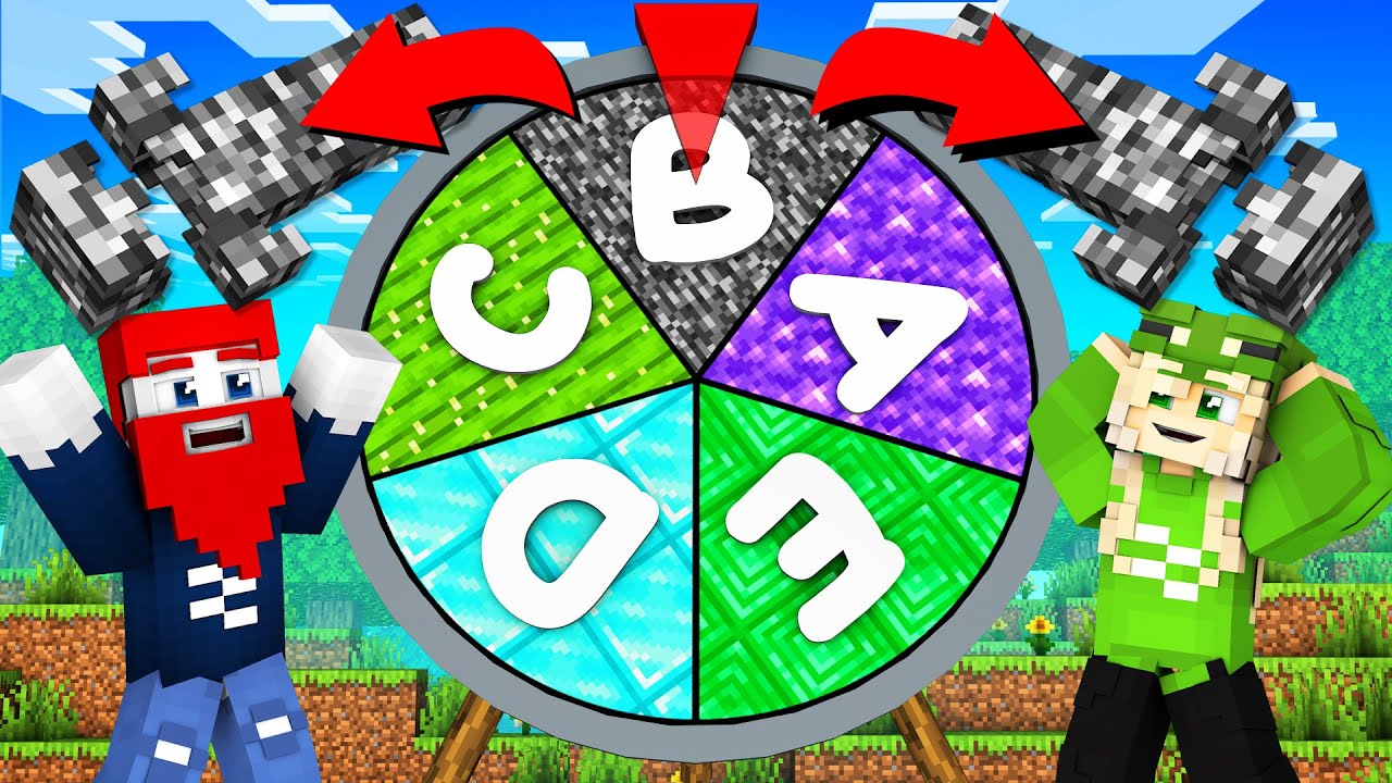 DREH das BUCHSTABEN GLÜCKSRAD für BEDROCK RÜSTUNG