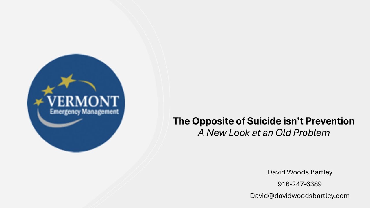 The opposite of suicide isn't prevention