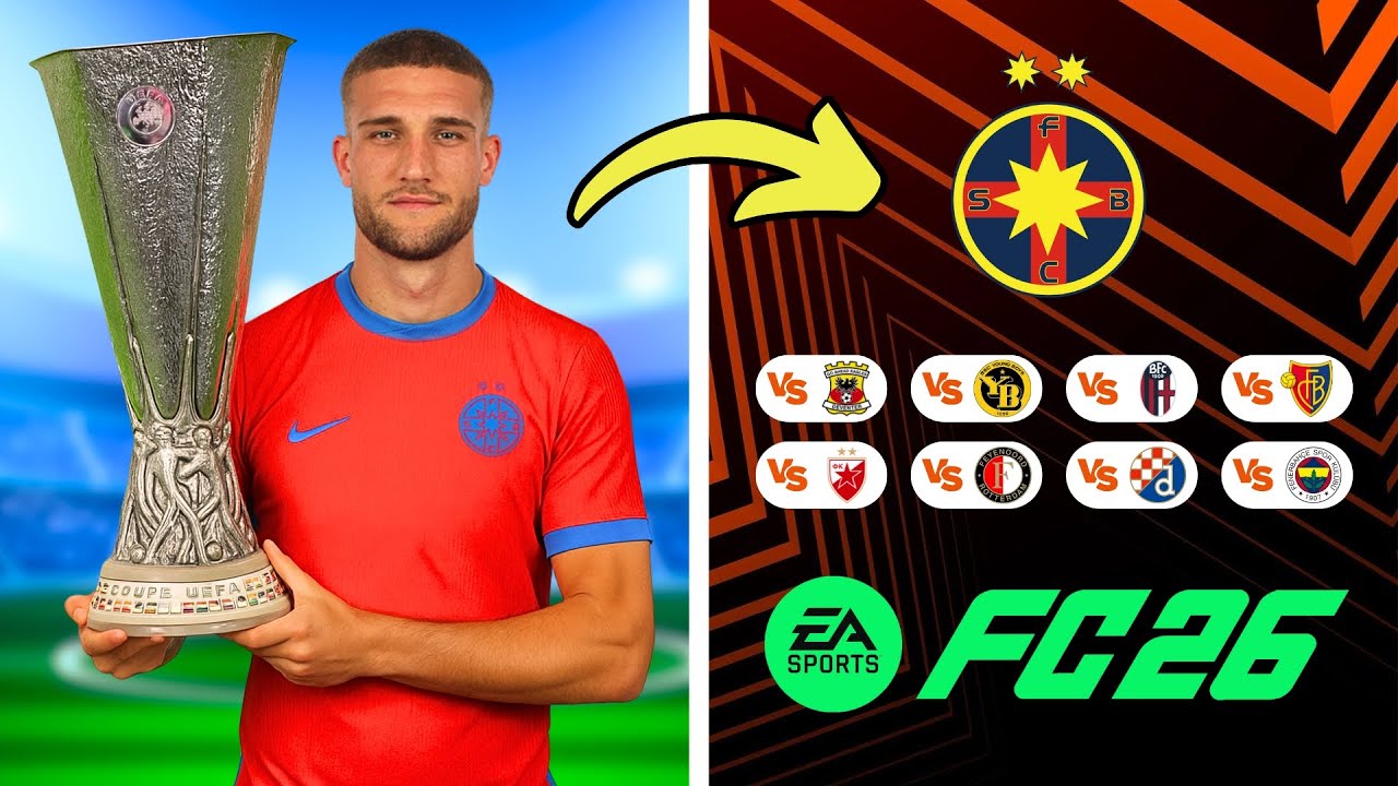 Am simulat meciurile celor de la FCSB din EUROPA LEAGUE în FC 26 🔥