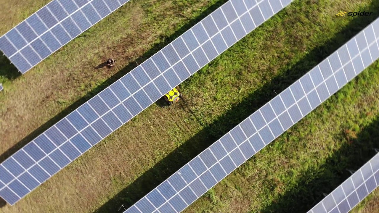 Spider 2SGS - especially adjusted mower for solar farms