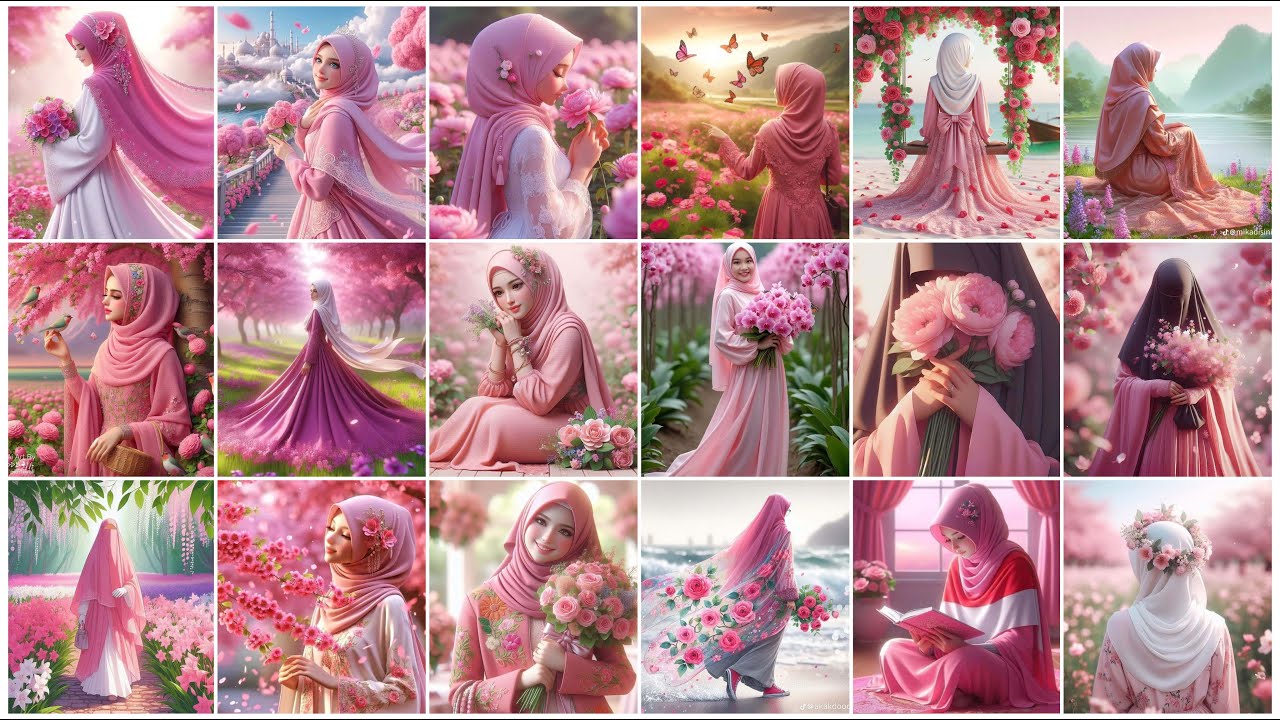 Stylish Pink Hijab DP Images for WhatsApp💕Beautiful Hijab DPs 😍 Muslim Girl Dp images