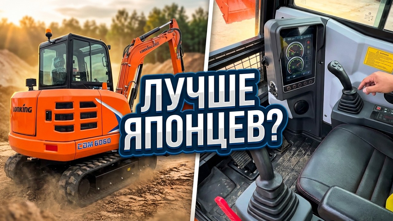 Обзор мини-экскаватора Lonking CDM6060