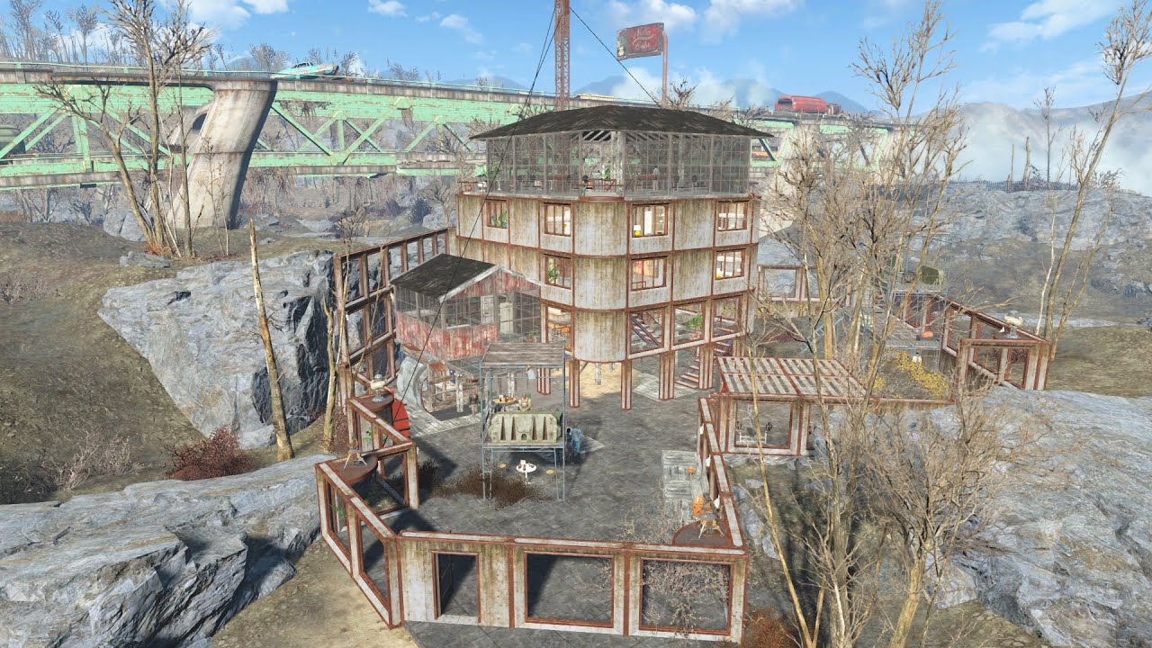 Fallout 4 - OUTPOST ZIMONJA - Settlement build tour - NO MODS
