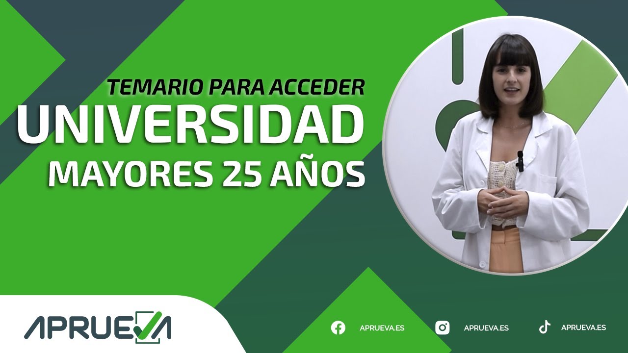 Temario Prueba de Acceso a la Universidad +25 a&ntilde;os